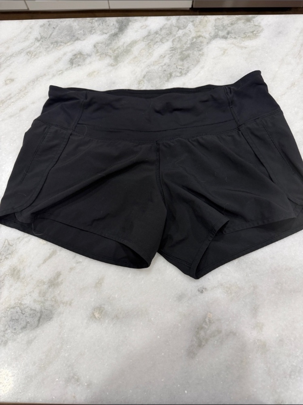 lululemon athletica Black Athletic Shorts with Wide Waistband